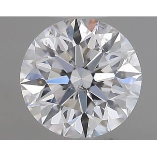 0.40 Carat Round D SI1 EX GIA Natural Diamond