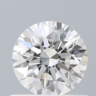 0.55 Carat Round F VVS2 EX GIA Natural Diamond