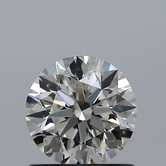 0.70 Carat Round J SI1 EX VG GIA Natural Diamond