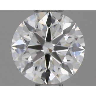 0.6 Carat Round F VVS2 VG EX GIA Natural Diamond