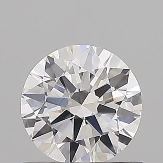 0.54 Carat Round F SI1 EX GIA Natural Diamond