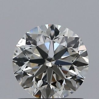 0.91 Carat Round I SI1 VG EX GIA Natural Diamond