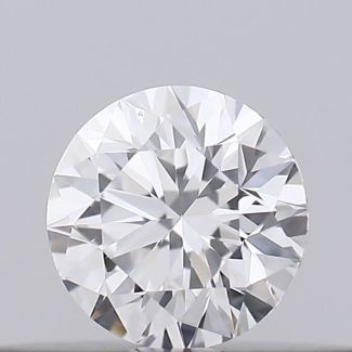 0.19 Carat Round D VVS2 EX GIA Natural Diamond