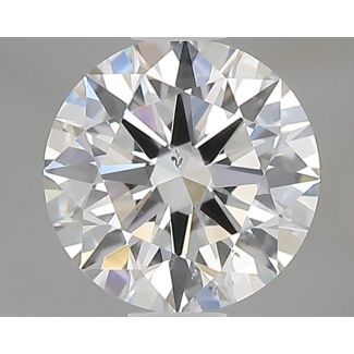 0.53 Carat Round F SI1 EX GIA Natural Diamond