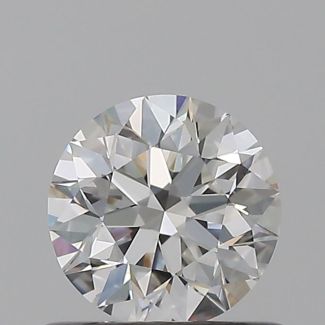 0.55 Carat Round F VVS1 EX GIA Natural Diamond