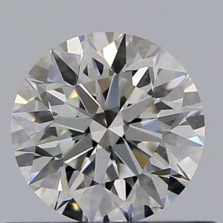 0.46 Carat Round H VVS2 EX GIA Natural Diamond