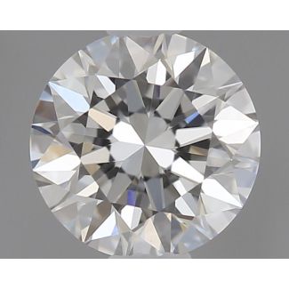 0.41 Carat Round E VVS2 EX GIA Natural Diamond