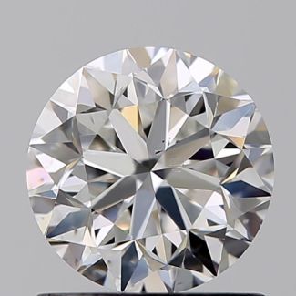 0.90 Carat Round F SI1 VG EX GIA Natural Diamond