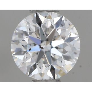 0.51 Carat Round E SI2 VG EX GIA Natural Diamond