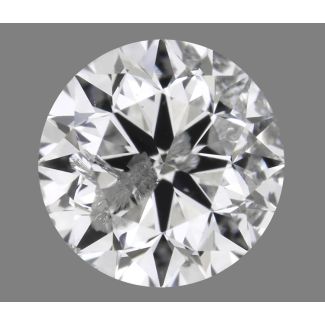 0.52 Carat Round E I3 VG GIA Natural Diamond