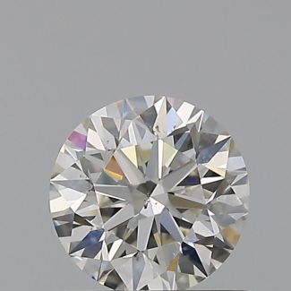 0.59 Carat Round H SI1 EX GIA Natural Diamond