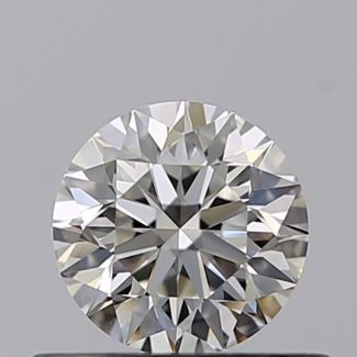 0.40 Carat Round I VVS2 EX GIA Natural Diamond