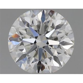 0.51 Carat Round H VVS1 EX GIA Natural Diamond