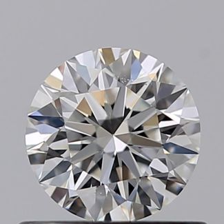 0.52 Carat Round E VVS2 EX GIA Natural Diamond