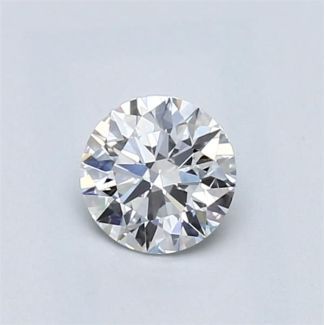 0.53 Carat Round E VVS1 EX GIA Natural Diamond