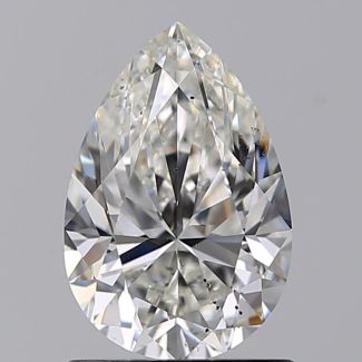 1.00 Carat Pear F SI1 - EX GIA Natural Diamond