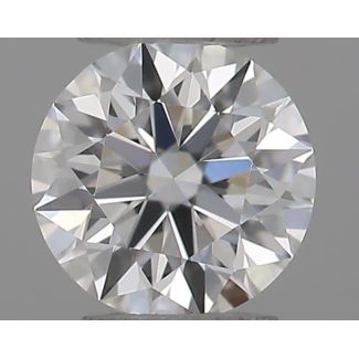 0.19 Carat Round F VVS2 EX GIA Natural Diamond