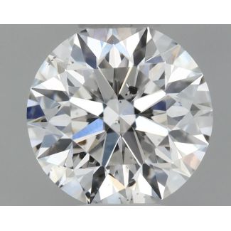 0.53 Carat Round E SI2 EX GIA Natural Diamond