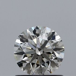 0.70 Carat Round J SI2 EX VG GIA Natural Diamond