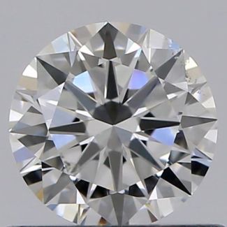 0.50 Carat Round F SI1 VG EX GIA Natural Diamond