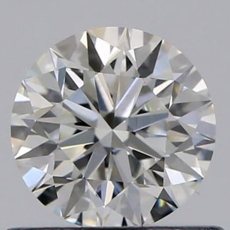 0.53 Carat Round F VS2 EX GIA Natural Diamond