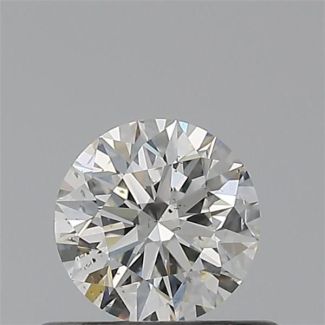 0.40 Carat Round H SI1 EX GIA Natural Diamond