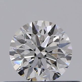 0.30 Carat Round D VVS2 EX VG GIA Natural Diamond