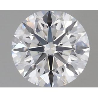 0.62 Carat Round D VVS2 EX GIA Natural Diamond