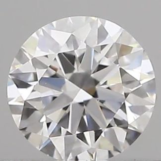 0.40 Carat Round D VVS2 EX GIA Natural Diamond