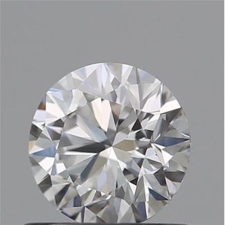 0.6 Carat Round F VVS1 EX GIA Natural Diamond