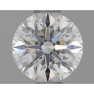 0.65 Carat Round F SI1 EX GIA Natural Diamond