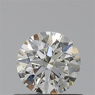 0.50 Carat Round H VVS2 EX IGI Natural Diamond