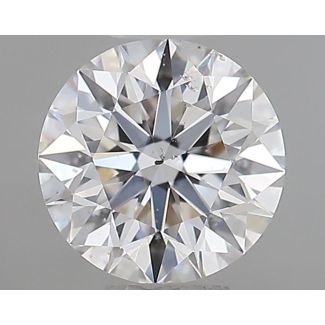 0.60 Carat Round G SI1 EX GIA Natural Diamond