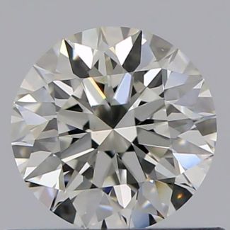 0.50 Carat Round I VVS2 EX GIA Natural Diamond