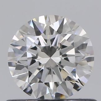 0.53 Carat Round F VVS2 EX GIA Natural Diamond