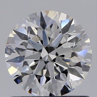 0.80 Carat Round E SI1 EX GIA Natural Diamond