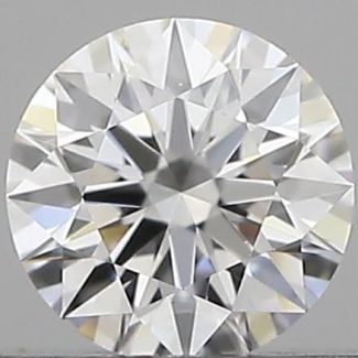 0.19 Carat Round D VVS2 EX GIA Natural Diamond