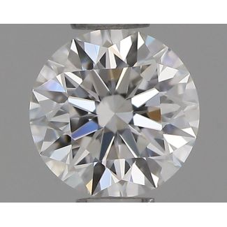 0.37 Carat Round F VVS2 EX GIA Natural Diamond