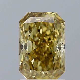 1.33 Carat Radiant Fancy Deep Brownish Yellow SI1 - EX VG GIA Natural Diamond