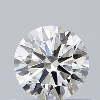 0.45 Carat Round H SI1 EX VG GIA Natural Diamond