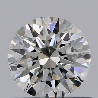 0.52 Carat Round H VVS1 EX GIA Natural Diamond