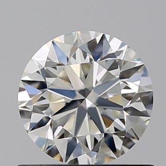 0.60 Carat Round H VVS2 VG EX GIA Natural Diamond