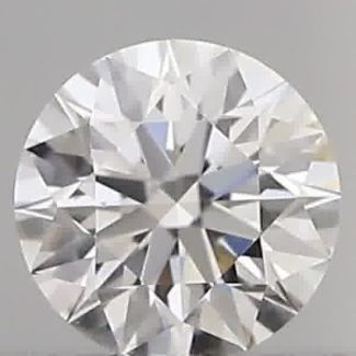 0.21 Carat Round D VVS1 EX GIA Natural Diamond