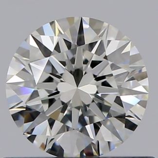 0.50 Carat Round H VVS2 EX GIA Natural Diamond