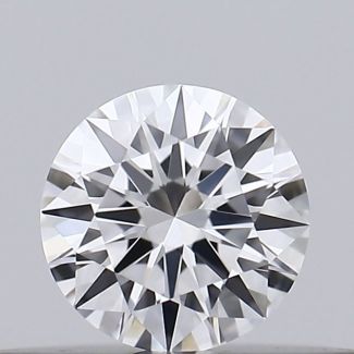 0.19 Carat Round D VVS2 EX GIA Natural Diamond