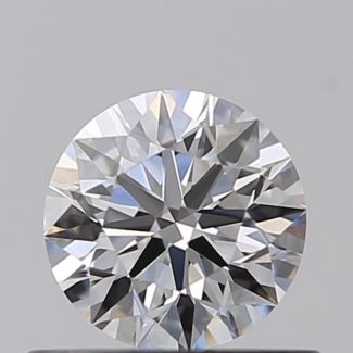 0.45 Carat Round D VVS2 EX GIA Natural Diamond