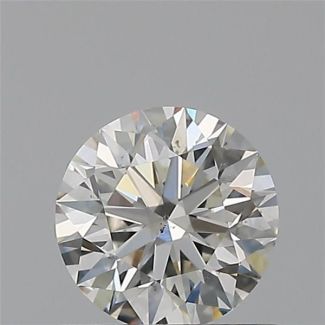 0.59 Carat Round H SI1 EX GIA Natural Diamond