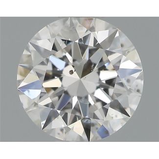 0.53 Carat Round F SI2 EX GIA Natural Diamond