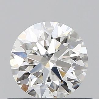 0.59 Carat Round H VS2 EX VG GIA Natural Diamond