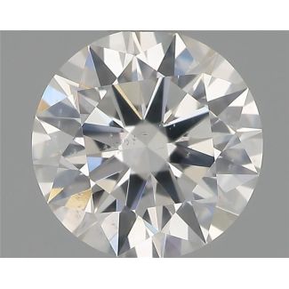 0.52 Carat Round H SI1 EX GIA Natural Diamond